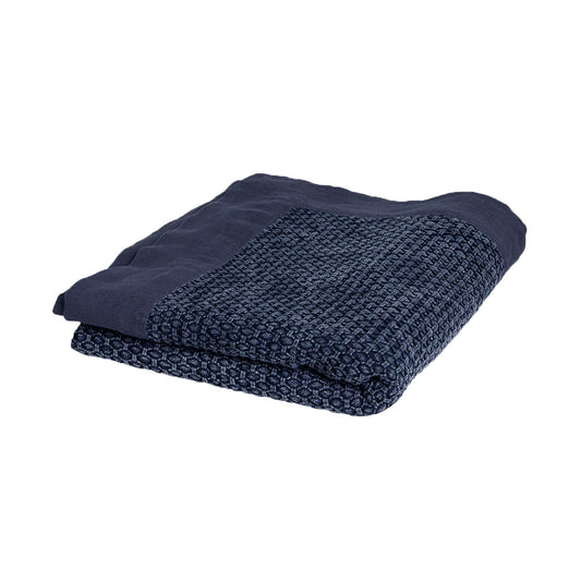 J.Elliot Home Taylor Cotton Jacquard Throw Rug Navy - STripleB