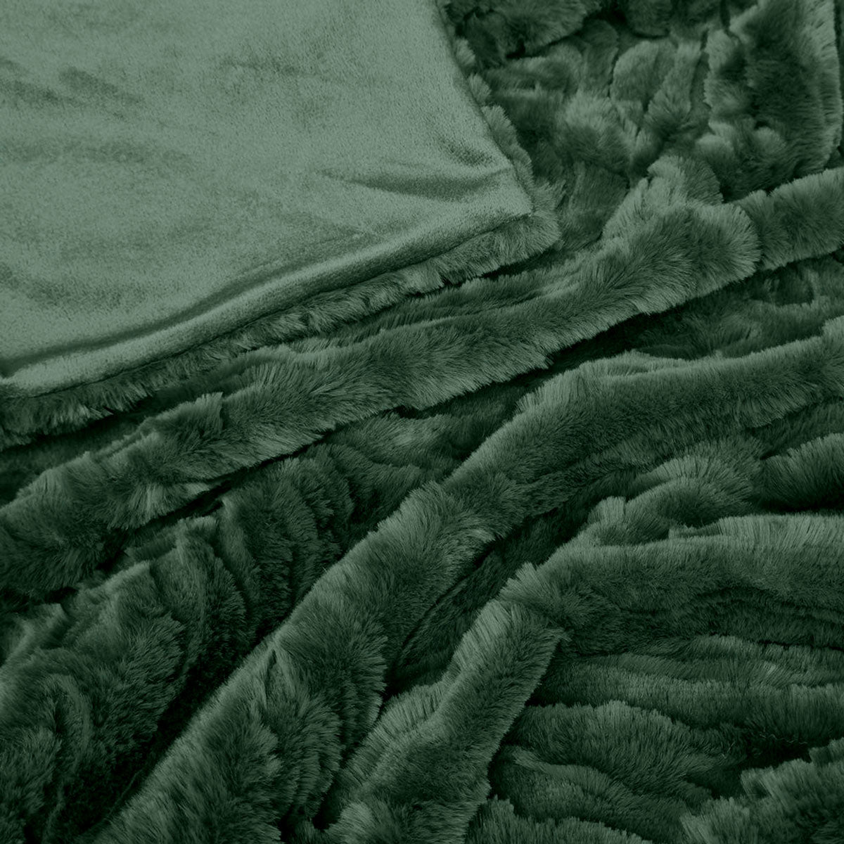 J Elliot Home Rita Sea Kelp Faux Mohair Throw Rug 130 x 160cm - STripleB 