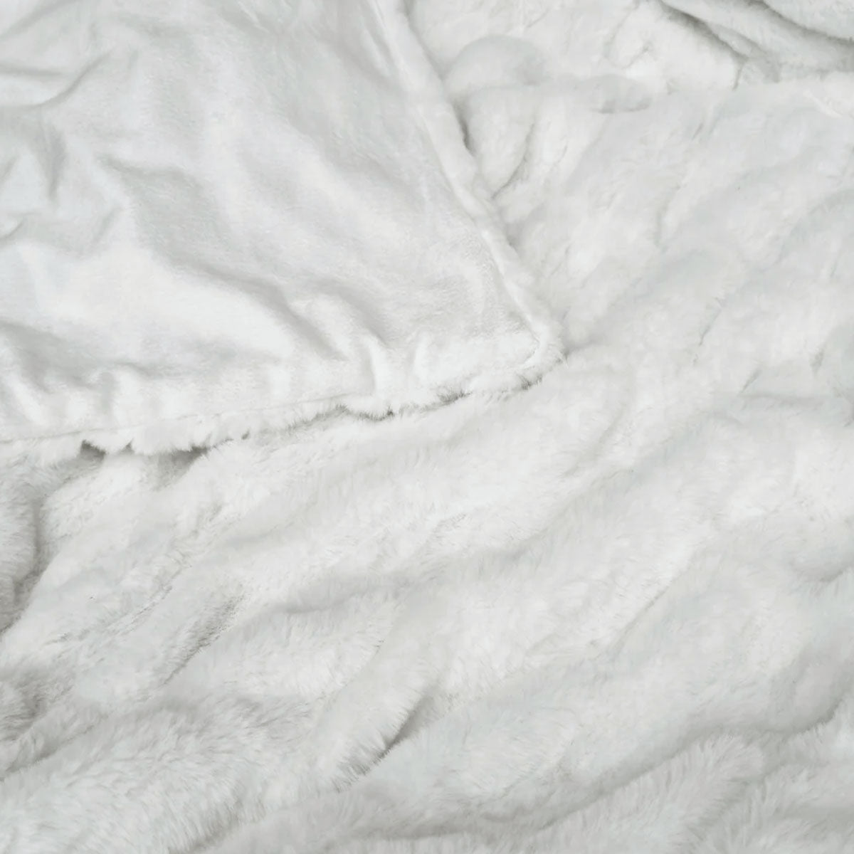 J Elliot Home Skyler Ivory Faux Fur Throw Rug 130 x 160cm - STripleB 