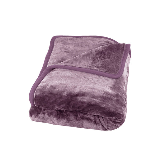 J Elliot Home 800GSM Luxury Winter Thick Mink Blanket Grape King - STripleB