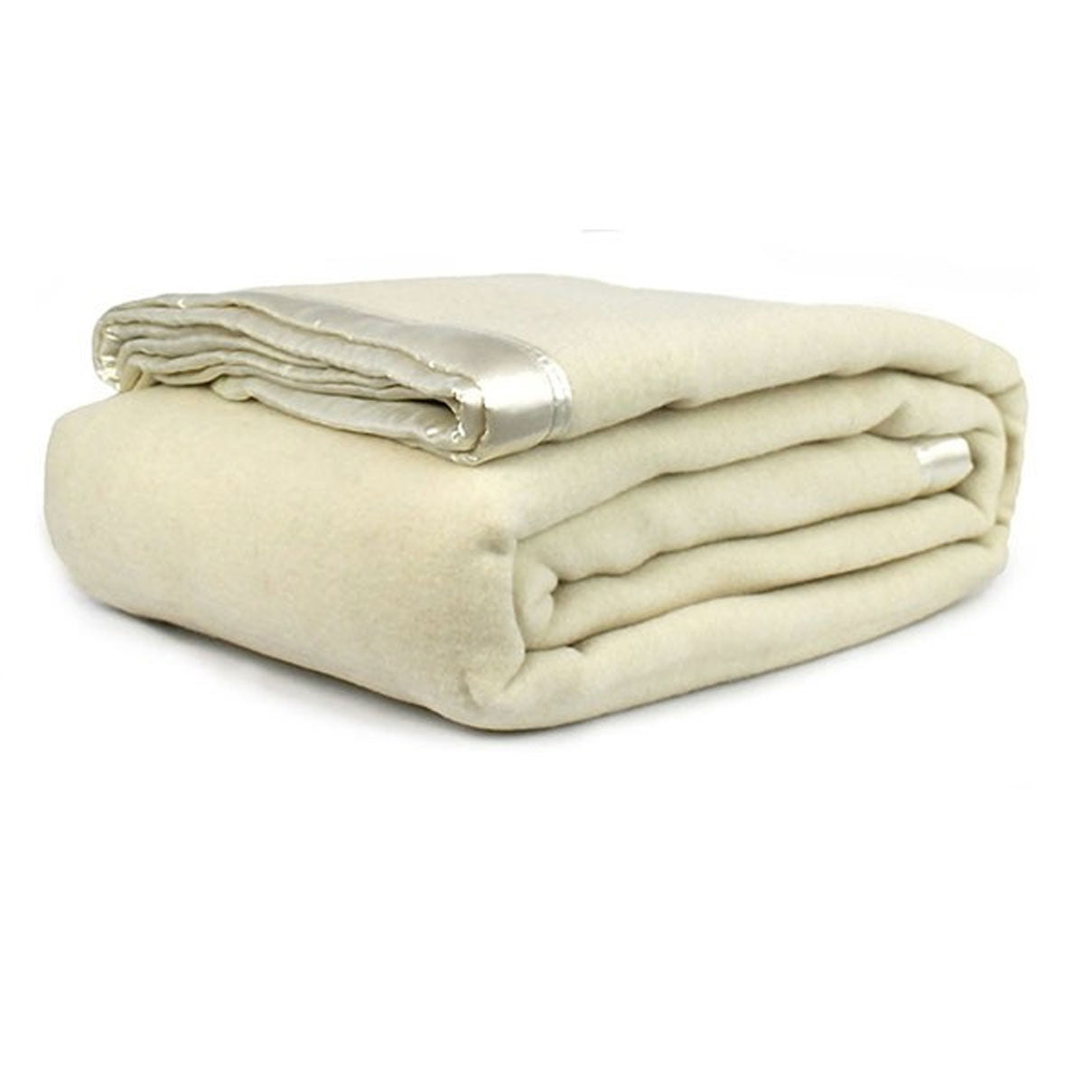 Jason 400GSM Australian Washable Wool Blanket Ivory Queen/King - STripleB