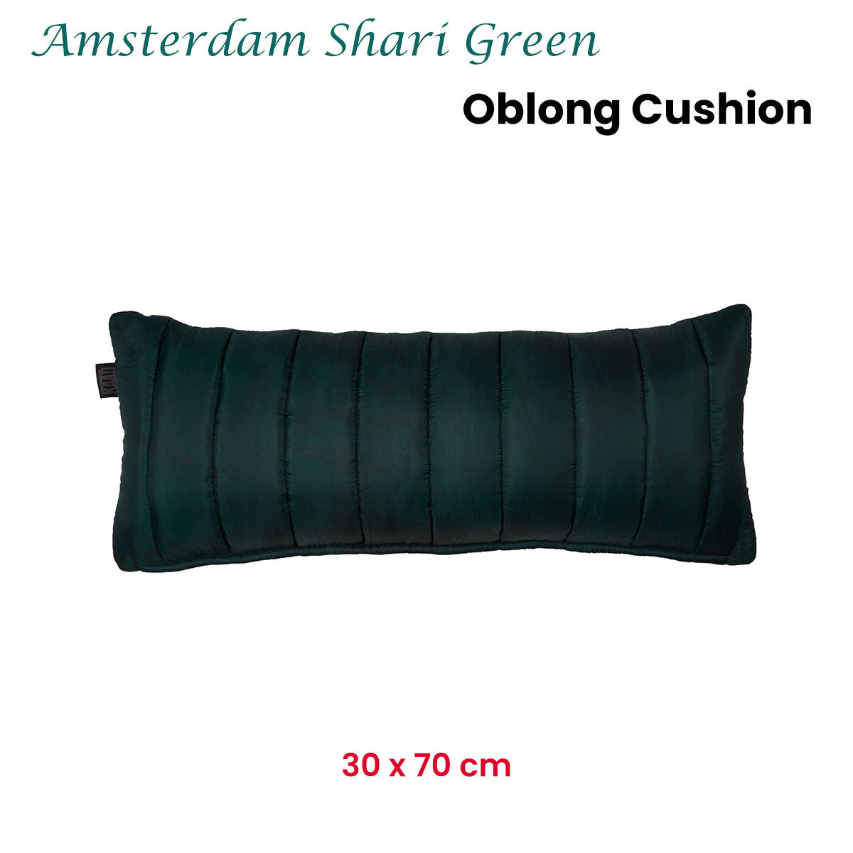 KAAT Amsterdam Shari Green Oblong Filled Cushion 30cm x 70cm - STripleB
