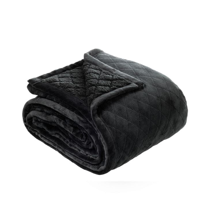 King/Queen - Bianca Mansfield Blanket - Charcoal - STripleB