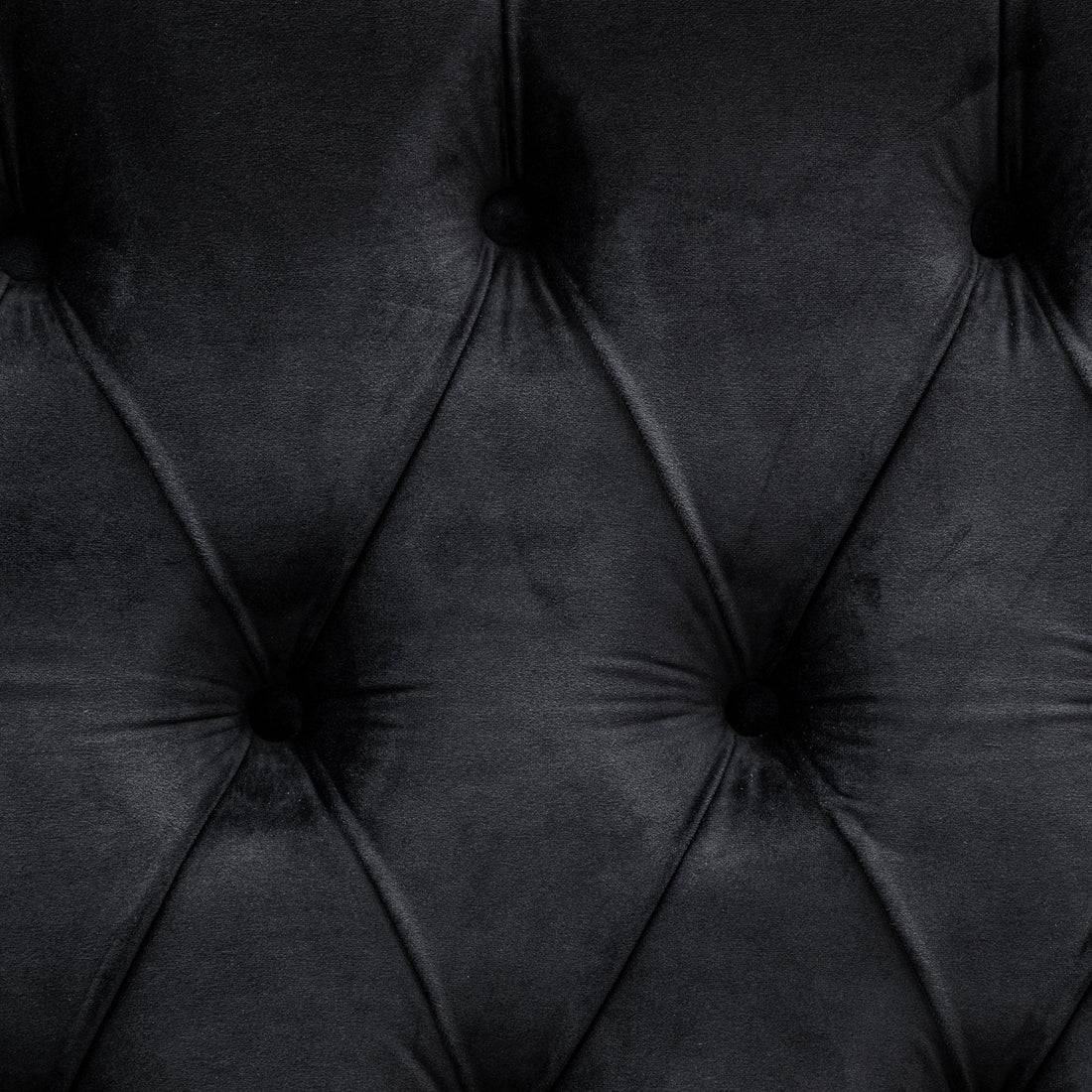 King Bed Frame - Black Velvet - STripleB 
