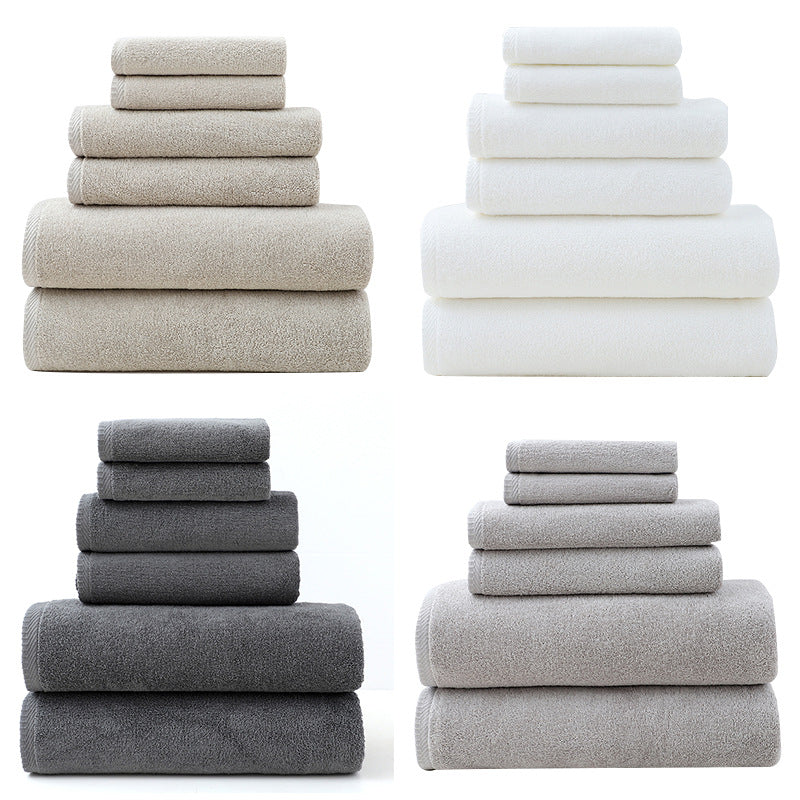 Light Grey - Premium Cotton Towel Set - 6 Pieces - STripleB
