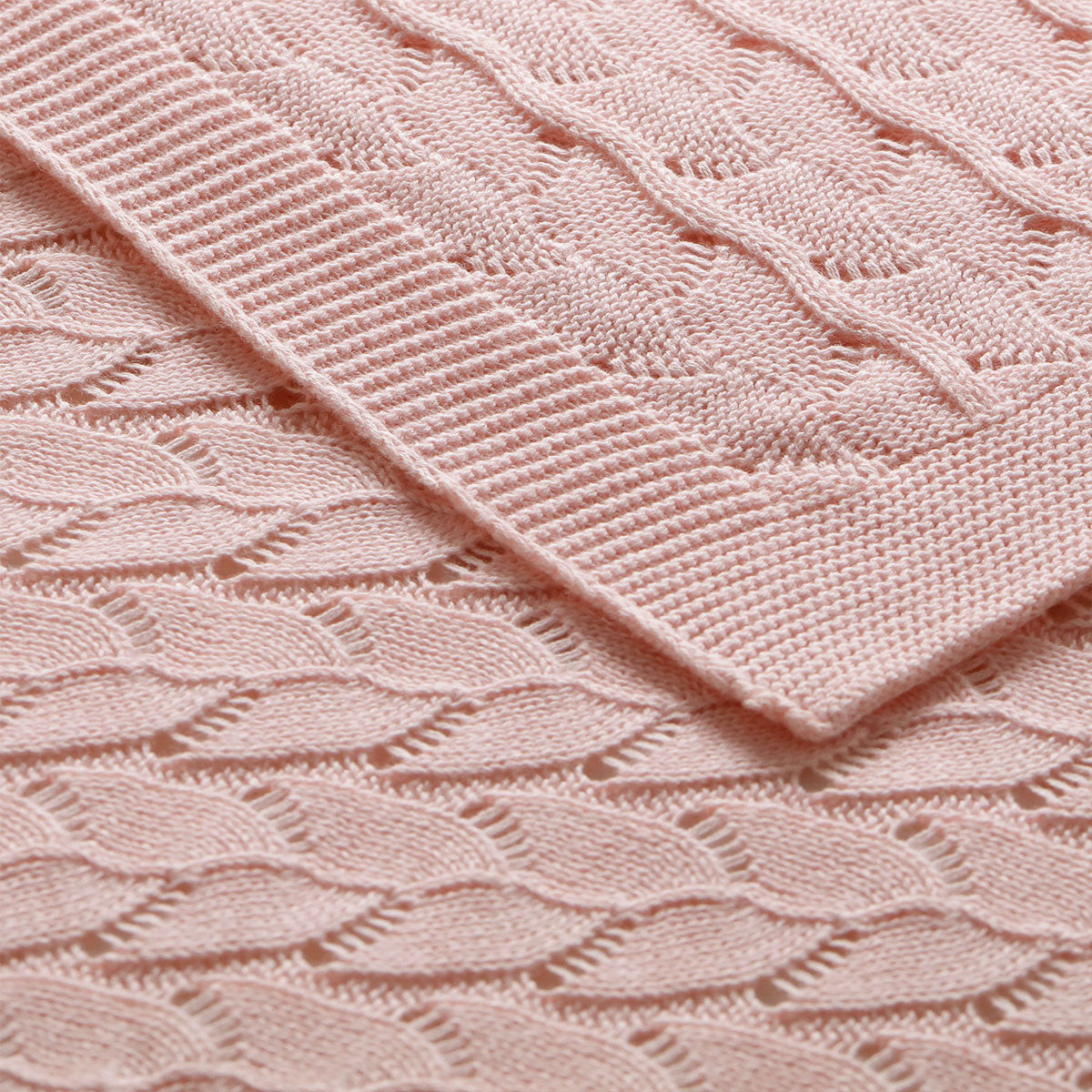Little Gem Lyla Blush Cotton Baby Blanket 75 x 100 cm - STripleB 