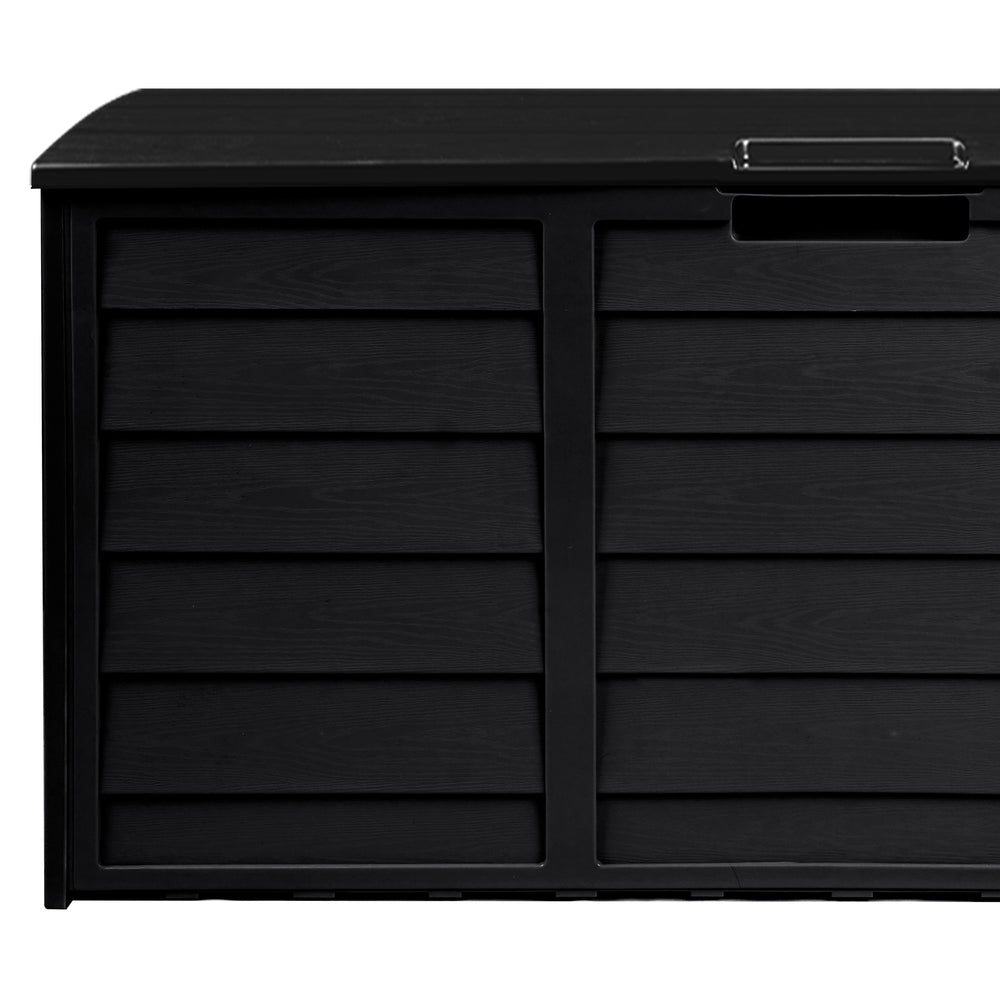 Lockable Outdoor Storage Box 290L Black - STripleB