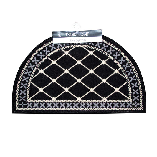 Mason Half Moon Bath Mat Black - STripleB