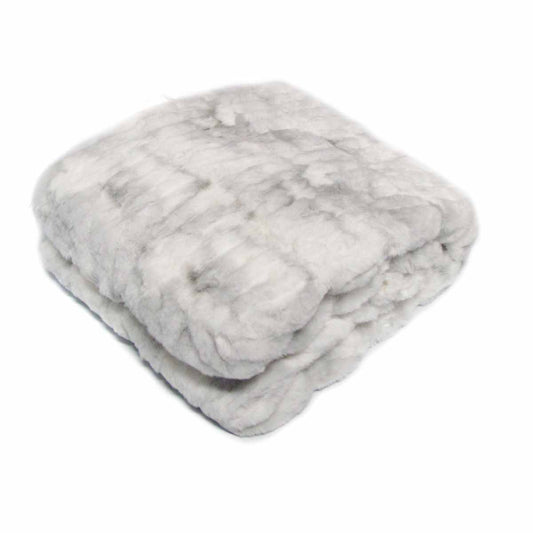 Meadow Soft Faux Fur Throw Rug 127 x 152 cm Arctic Fox - STripleB
