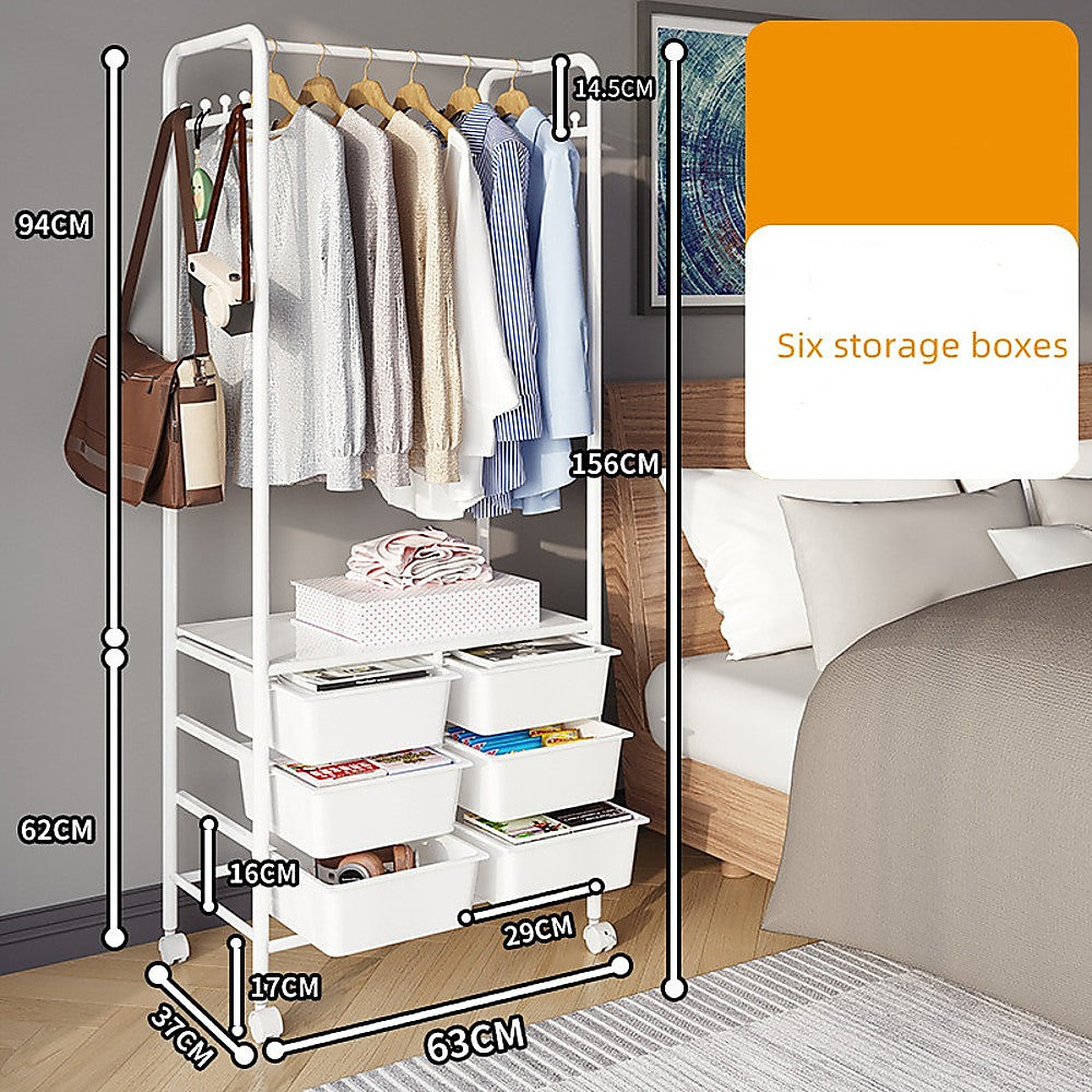 Metal Open Wardrobe and Storage Rack - STripleB