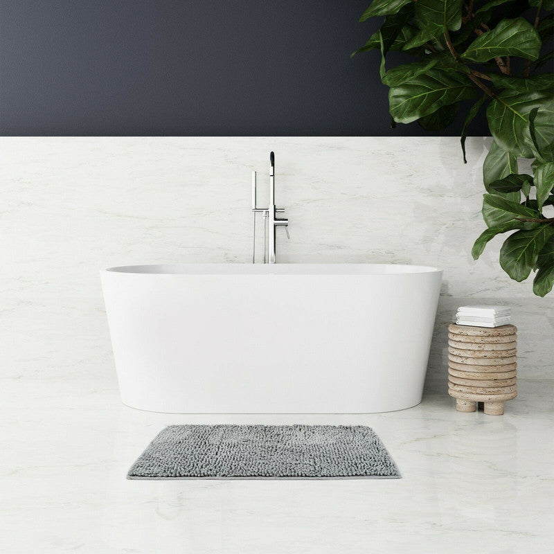 Microfiber Shower & Bathroom Bathmat Non-Slip Soft Pile Design (Beige) - STripleB