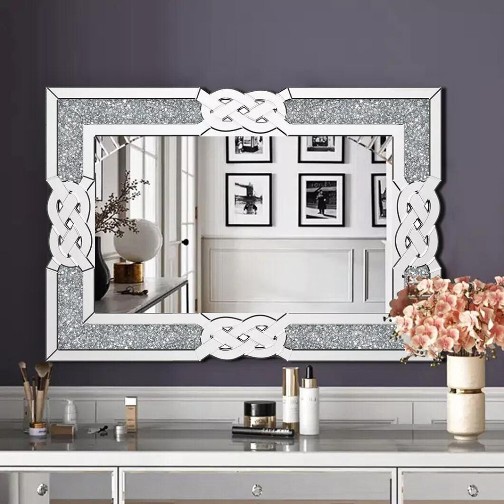 Modern Crystal Crush Diamond Mirror - STripleB