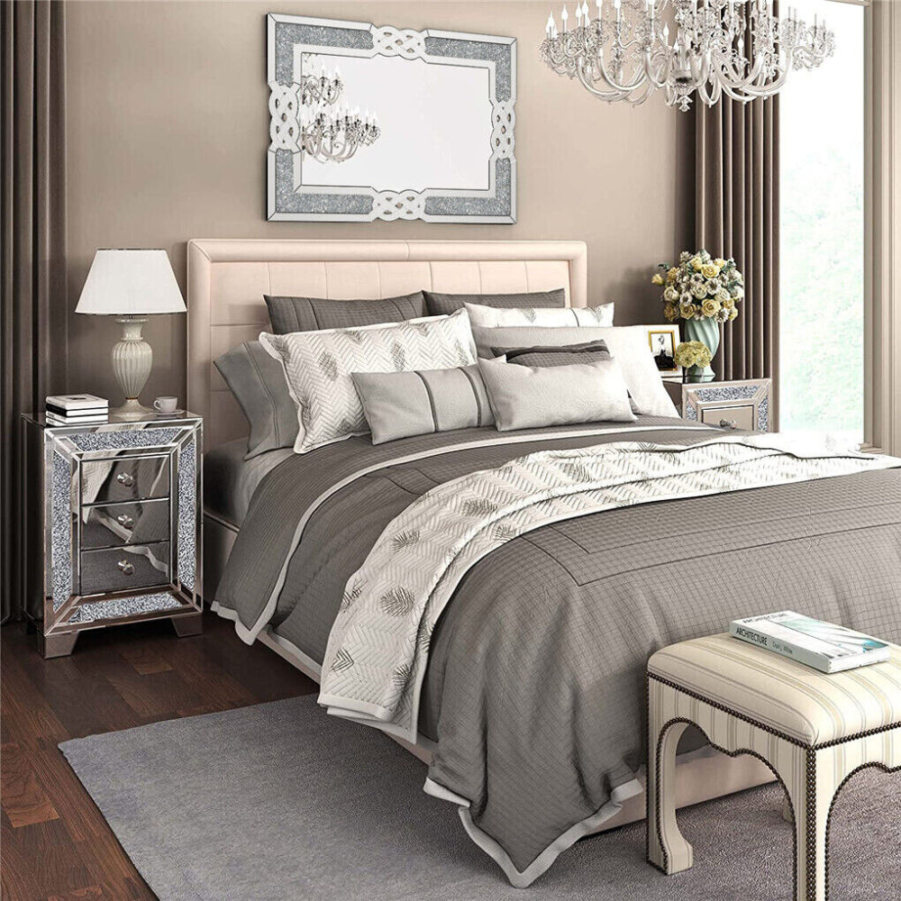 Modern Crystal Crush Diamond Mirror - STripleB