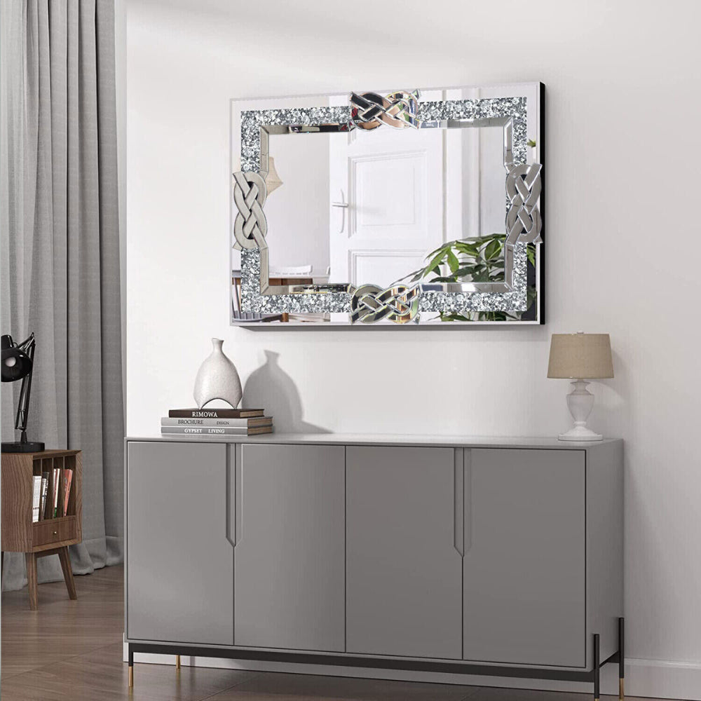 Modern Crystal Crush Diamond Mirror - STripleB