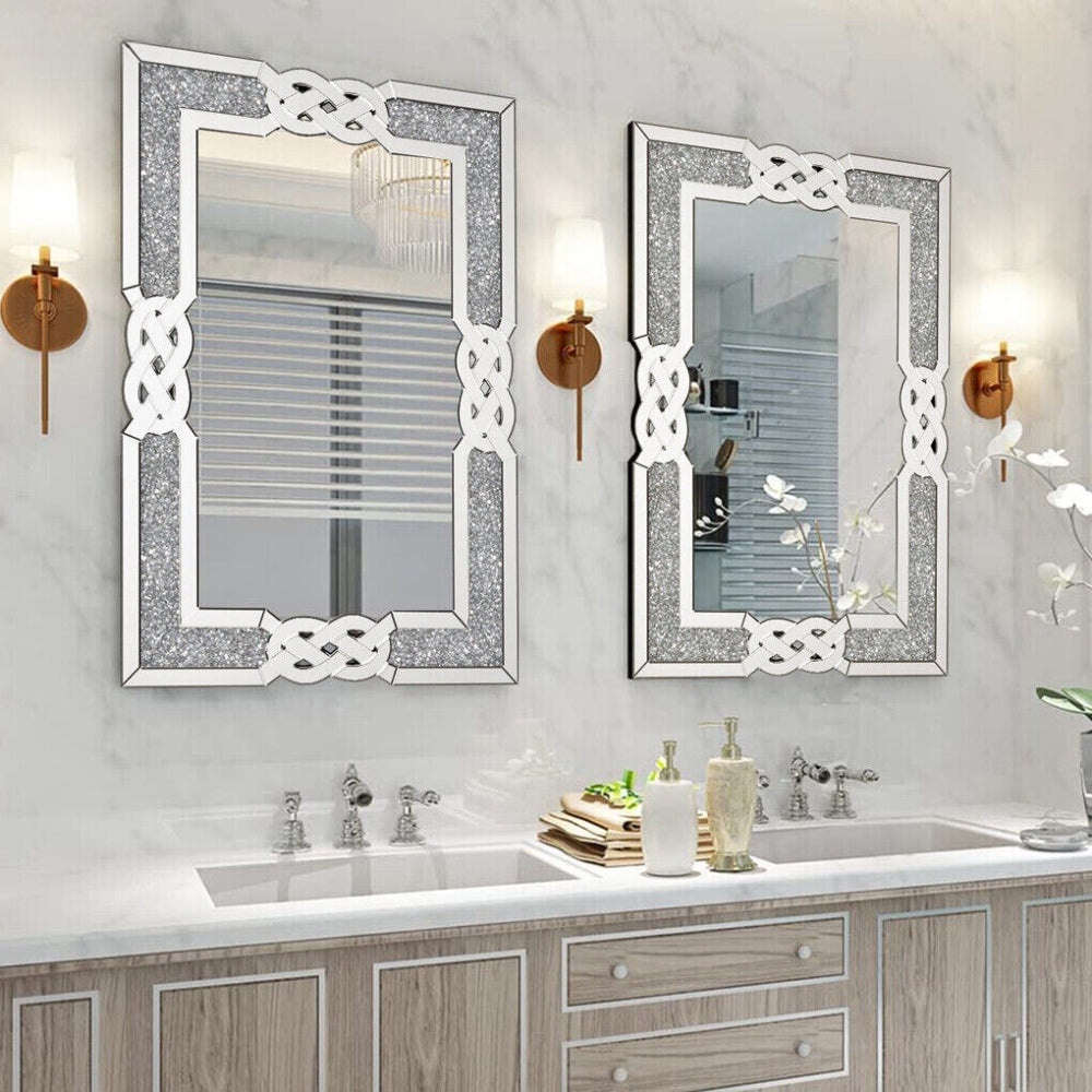 Modern Crystal Crush Diamond Mirror - STripleB