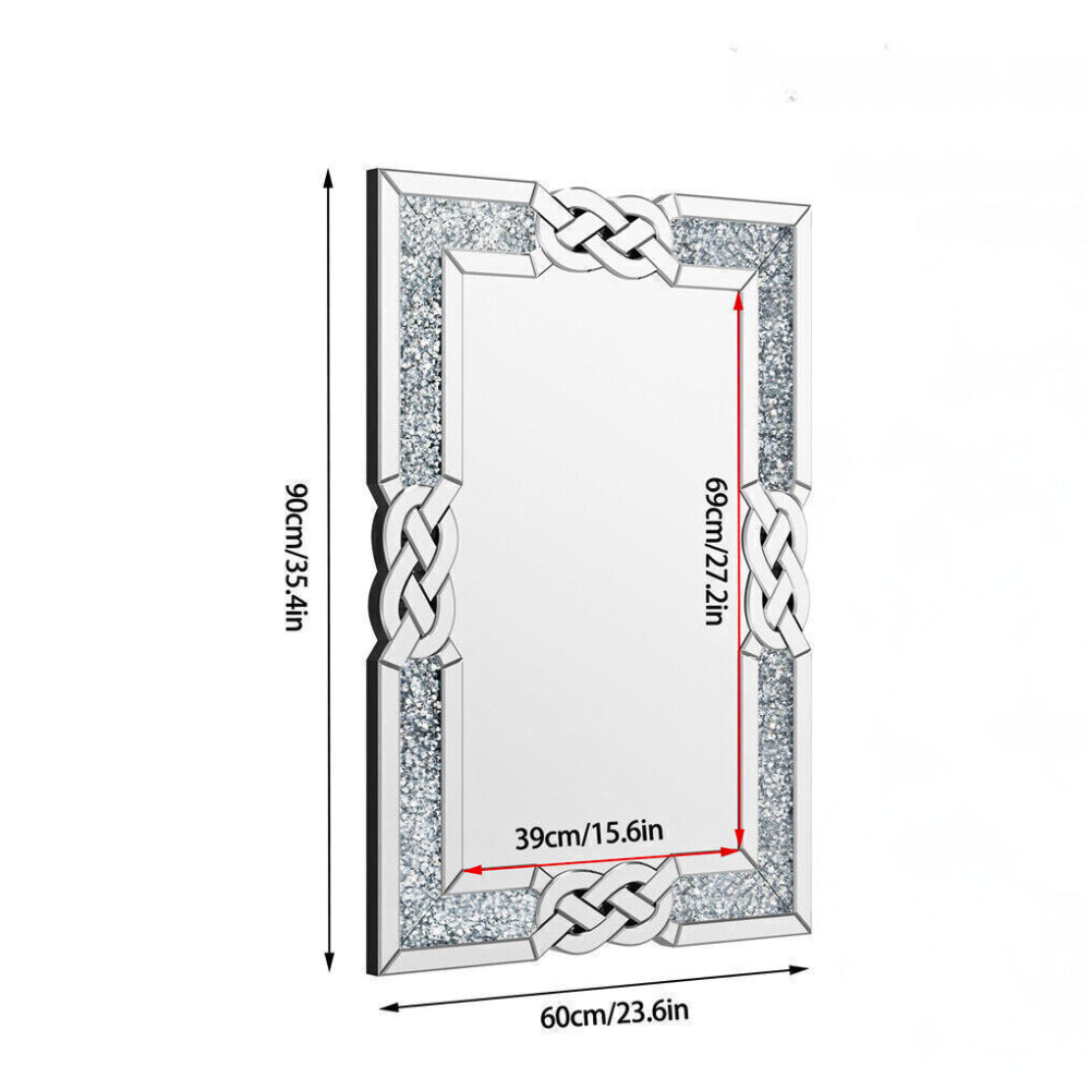 Modern Crystal Crush Diamond Mirror - STripleB