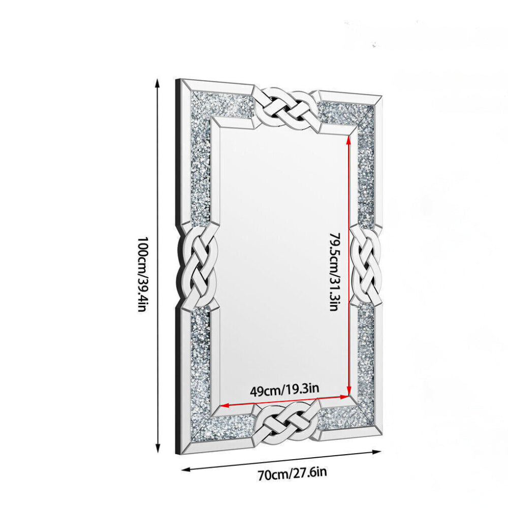 Modern Crystal Crush Diamond Mirror - STripleB
