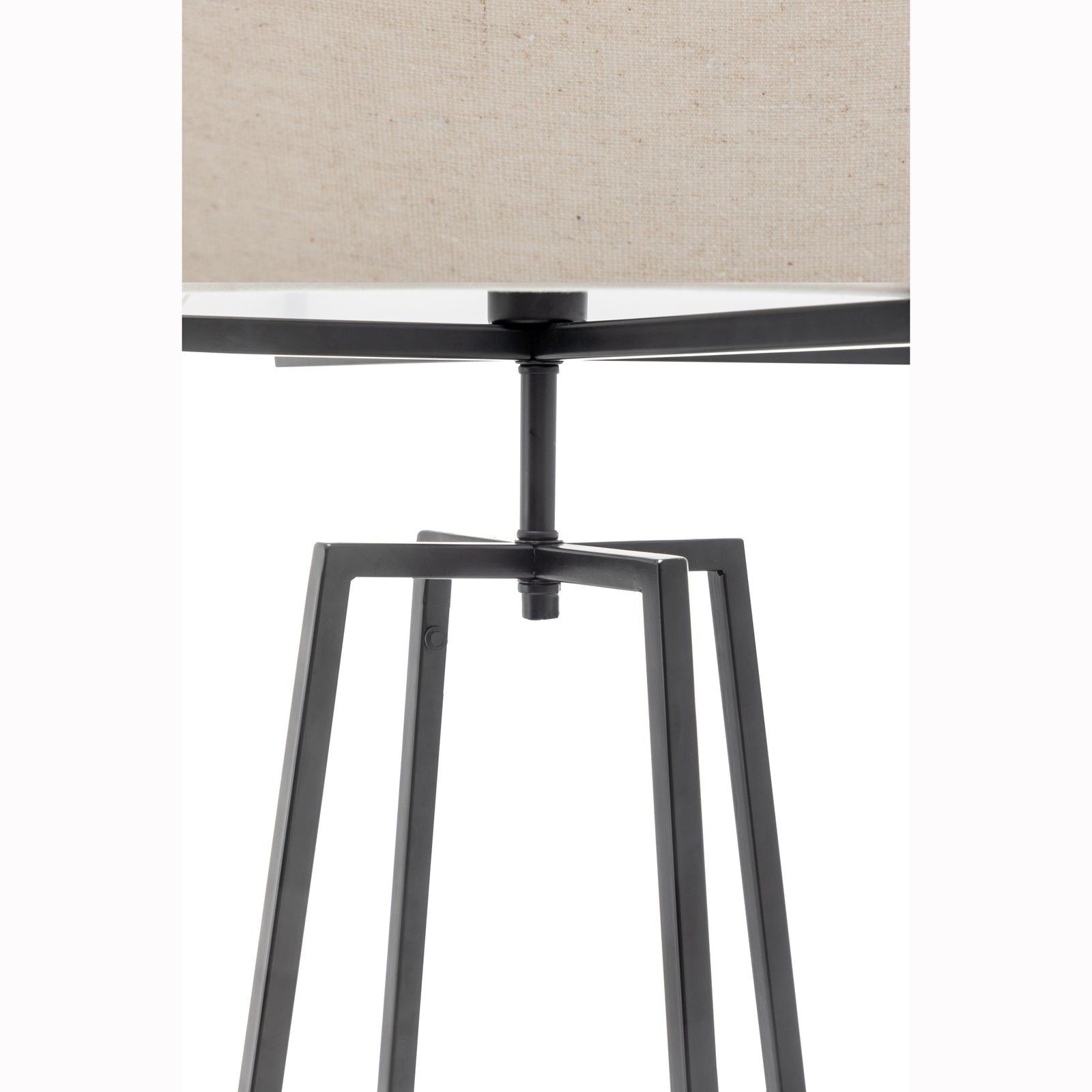 Modern Dimmable Floor Lamp + Table Desk Lamp w/ Linen Shade Scandi - Matte Black - STripleB 