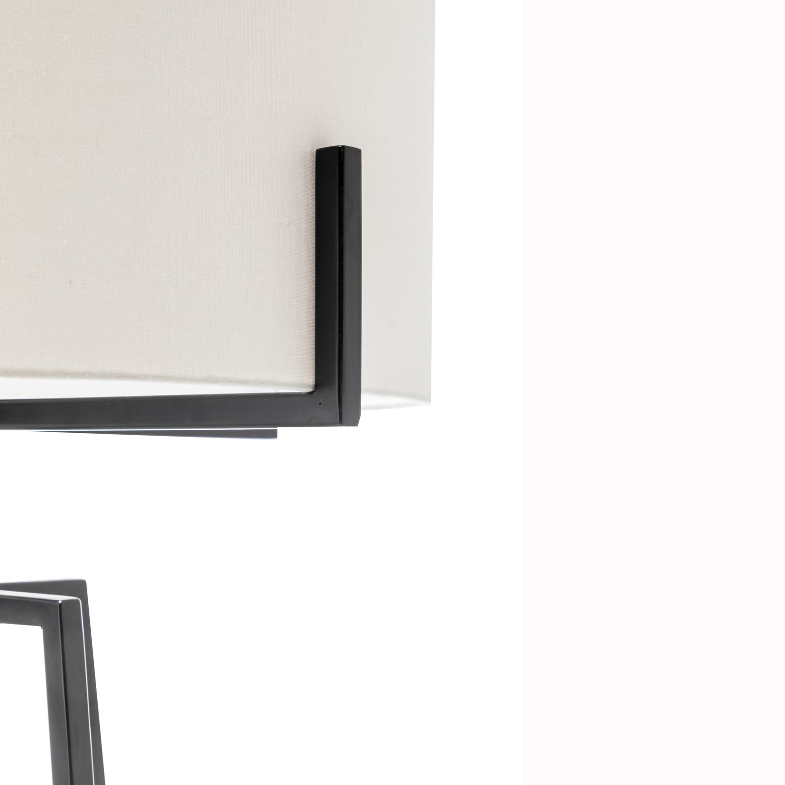 Modern Dimmable Floor Lamp + Table Desk Lamp w/ Linen Shade Scandi - Matte Black - STripleB 