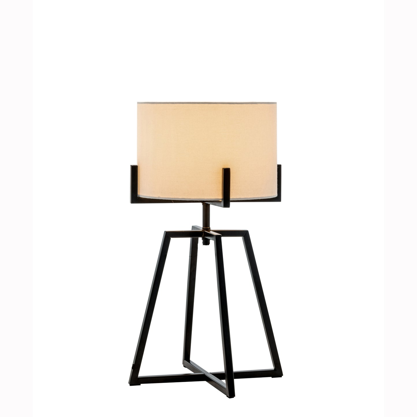 Modern Dimmable Floor Lamp + Table Desk Lamp w/ Linen Shade Scandi - Matte Black - STripleB 