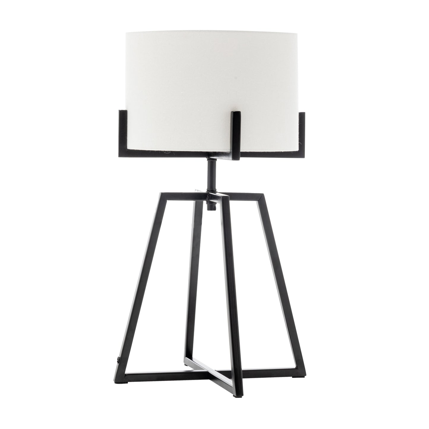 Modern Dimmable Floor Lamp + Table Desk Lamp w/ Linen Shade Scandi - Matte Black - STripleB 