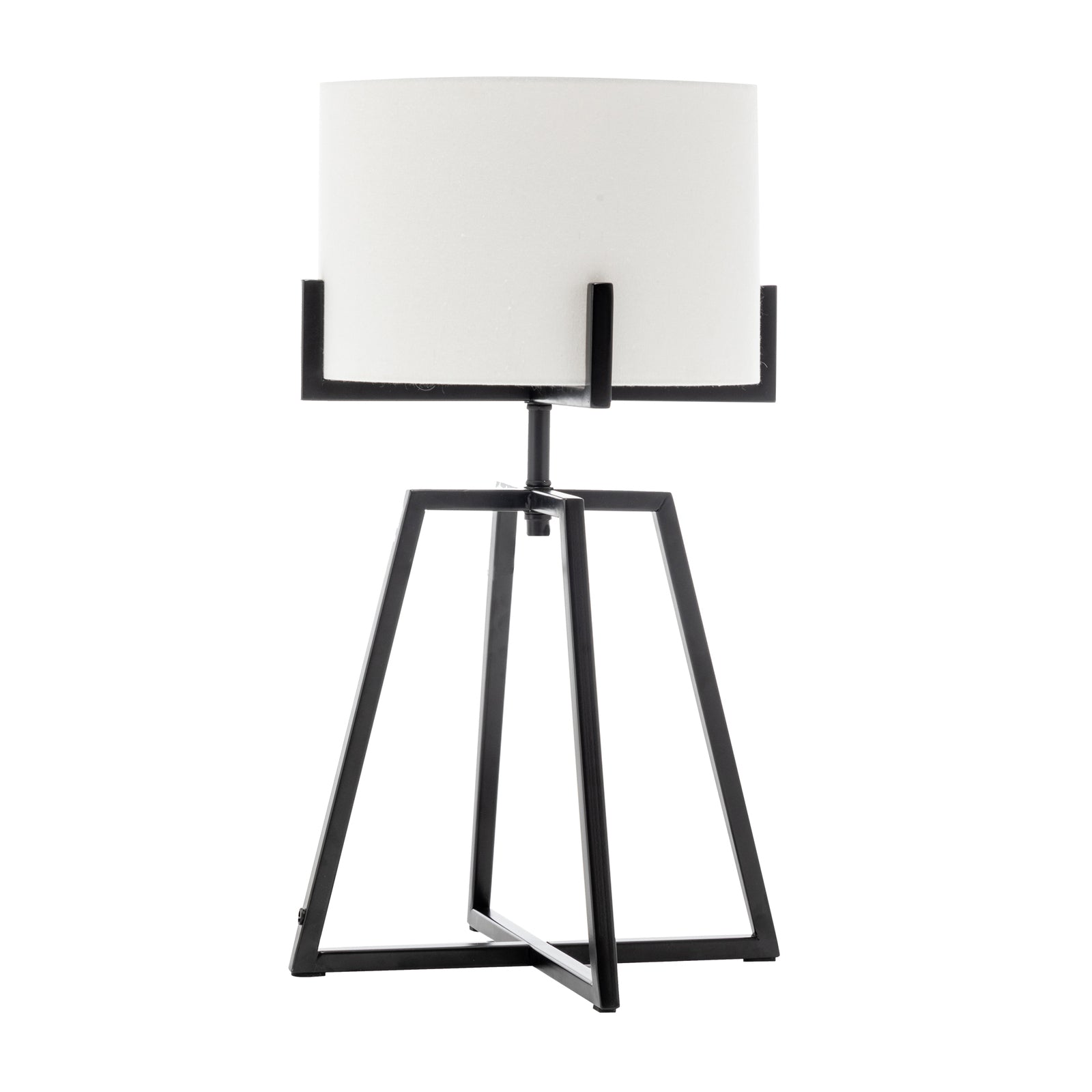 Modern Dimmable Floor Lamp + Table Desk Lamp w/ Linen Shade Scandi - Matte Black - STripleB 