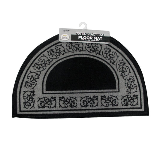 Newton Half Moon Floor Mat 50 x 80cm - Black - STripleB