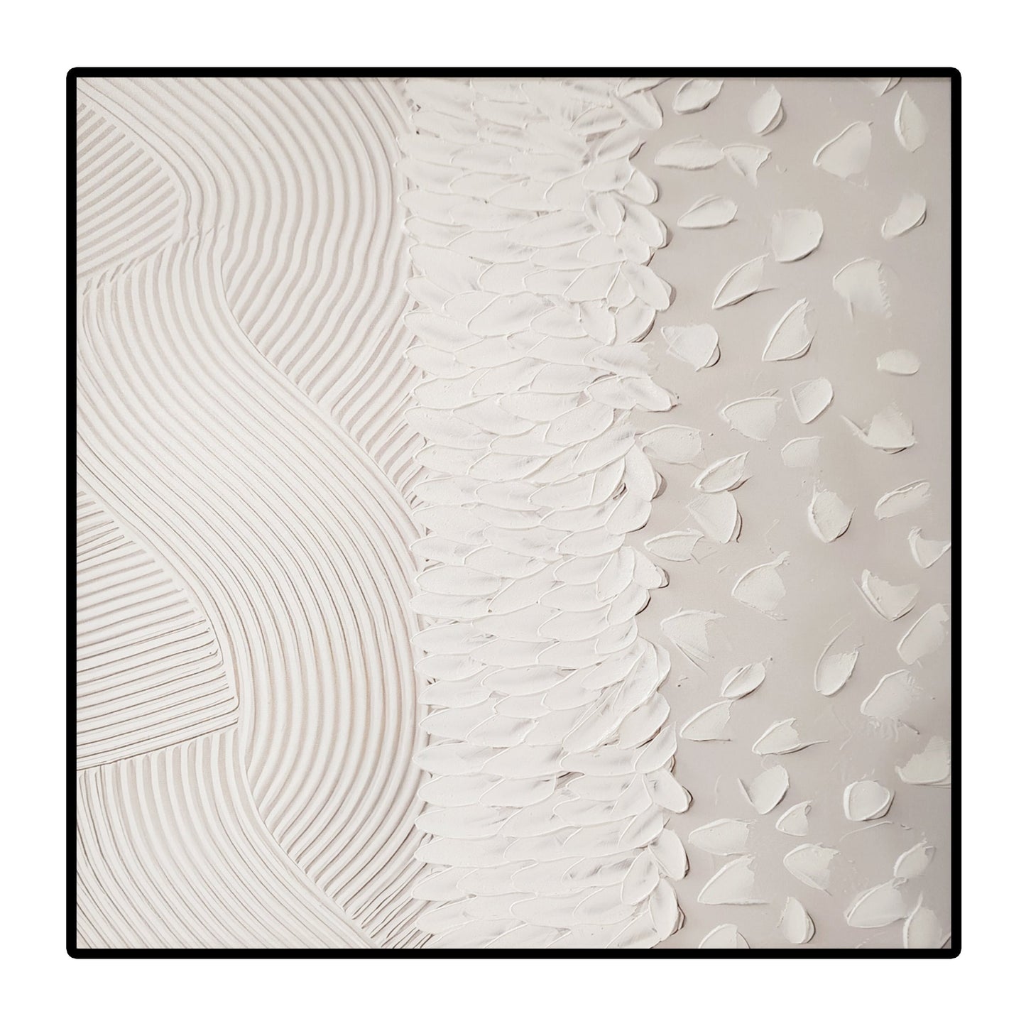 Nordic Square Framed Canvas Wall Art - 80cm x 80cm - STripleB