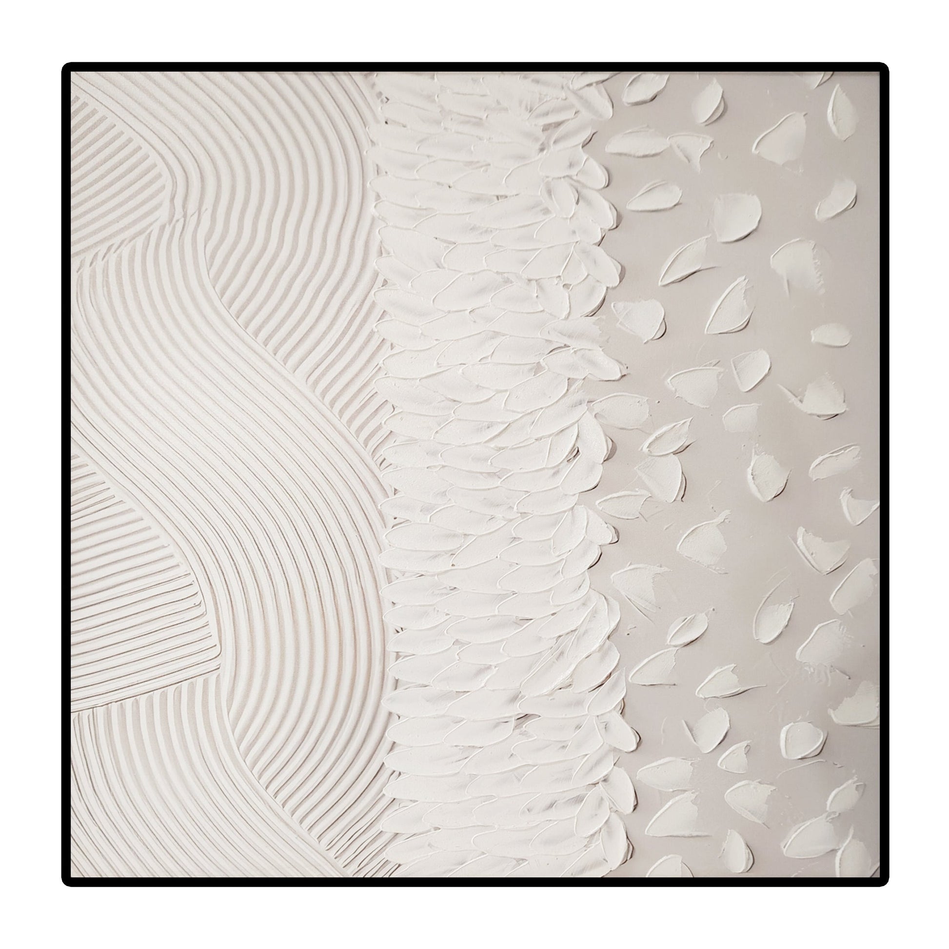 Nordic Square Framed Canvas Wall Art - 80cm x 80cm - STripleB