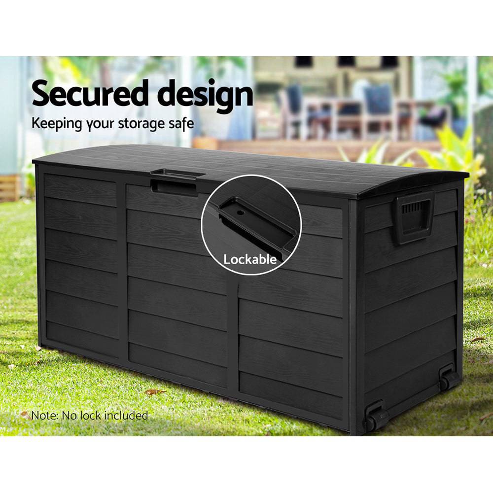 Outdoor Storage Box 290L - Black - STripleB 