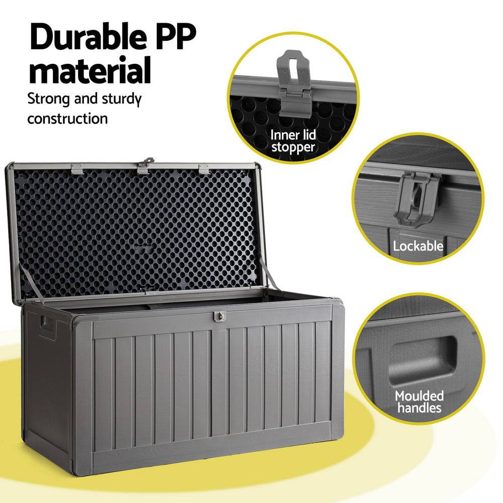 Outdoor Storage Box 190L - Black - STripleB 