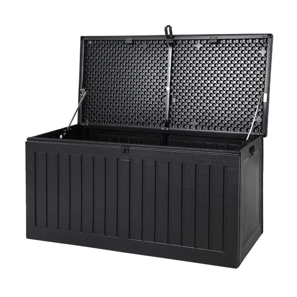 Outdoor Storage Box 270L Container - Black - STripleB 