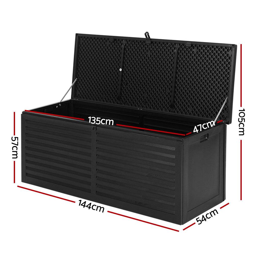 Outdoor Storage Box 390L - Black - STripleB 