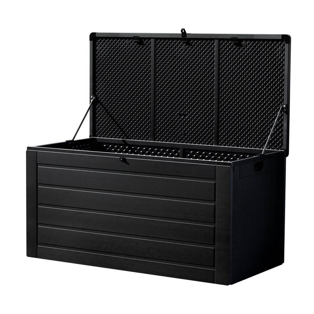 Outdoor Storage Box 680L Container - Black - STripleB 