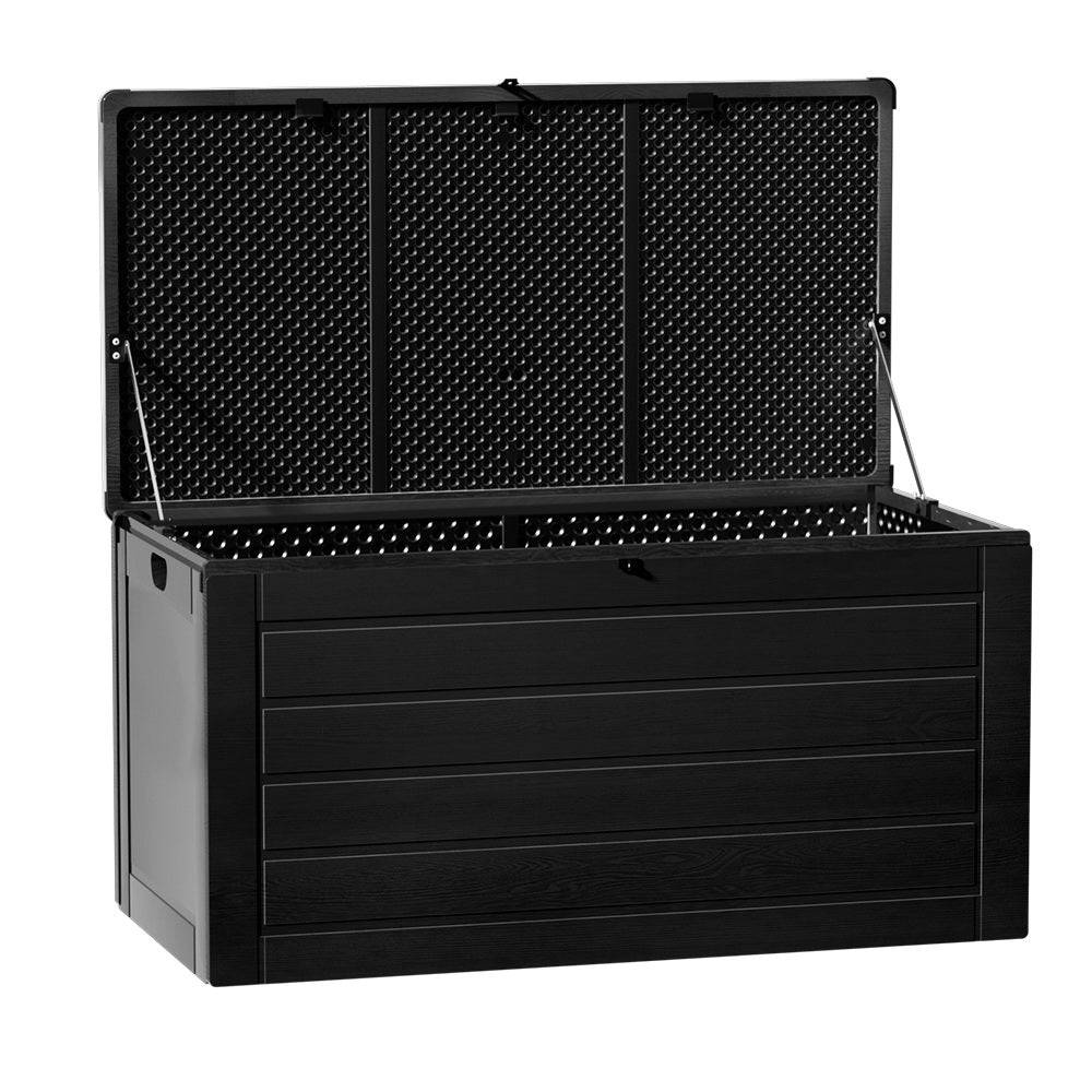 Outdoor Storage Box 680L Container - Black - STripleB 