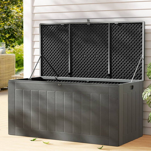 Outdoor Storage Box 830L Container - Black - STripleB 