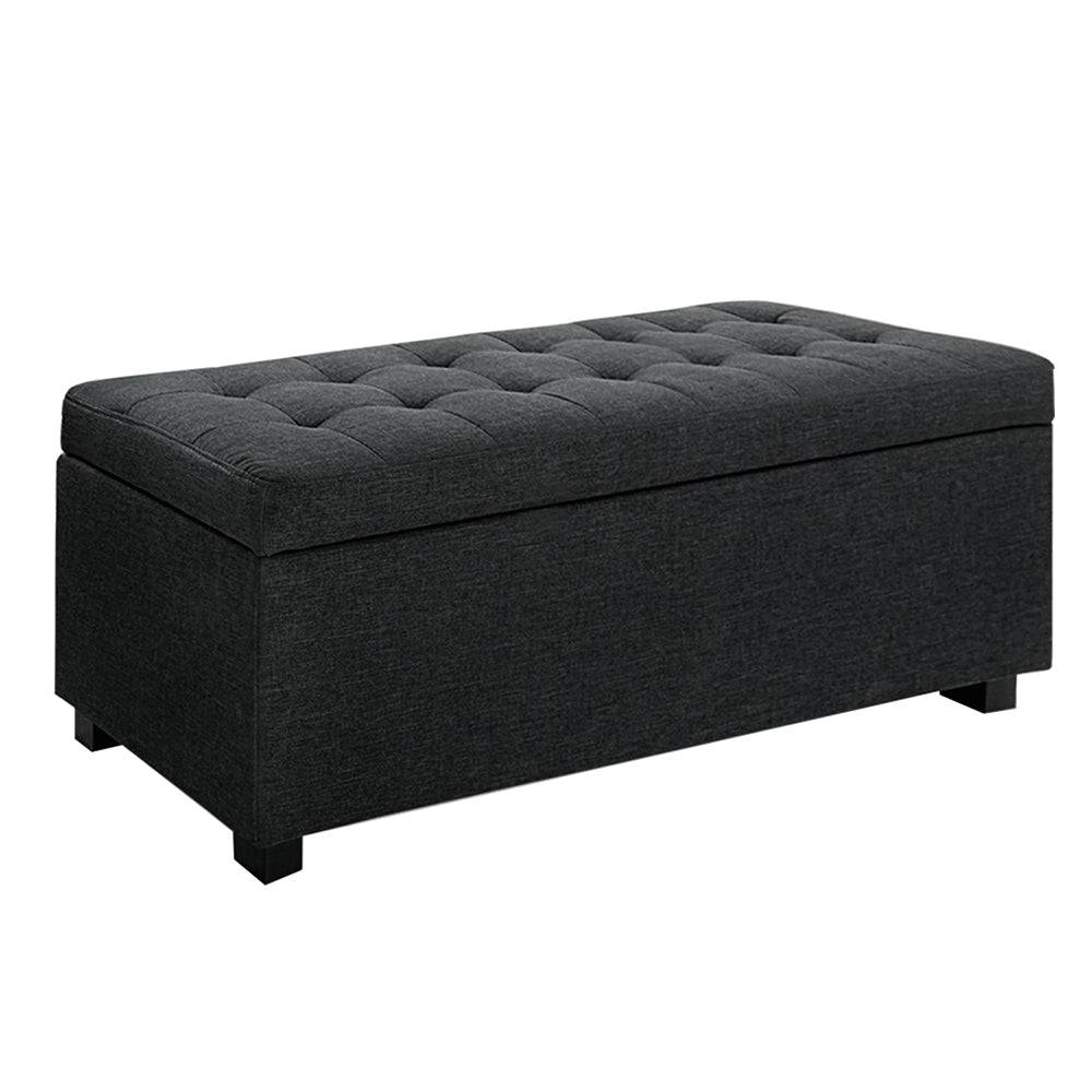 Artiss Storage Ottoman - Charcoal - STripleB 