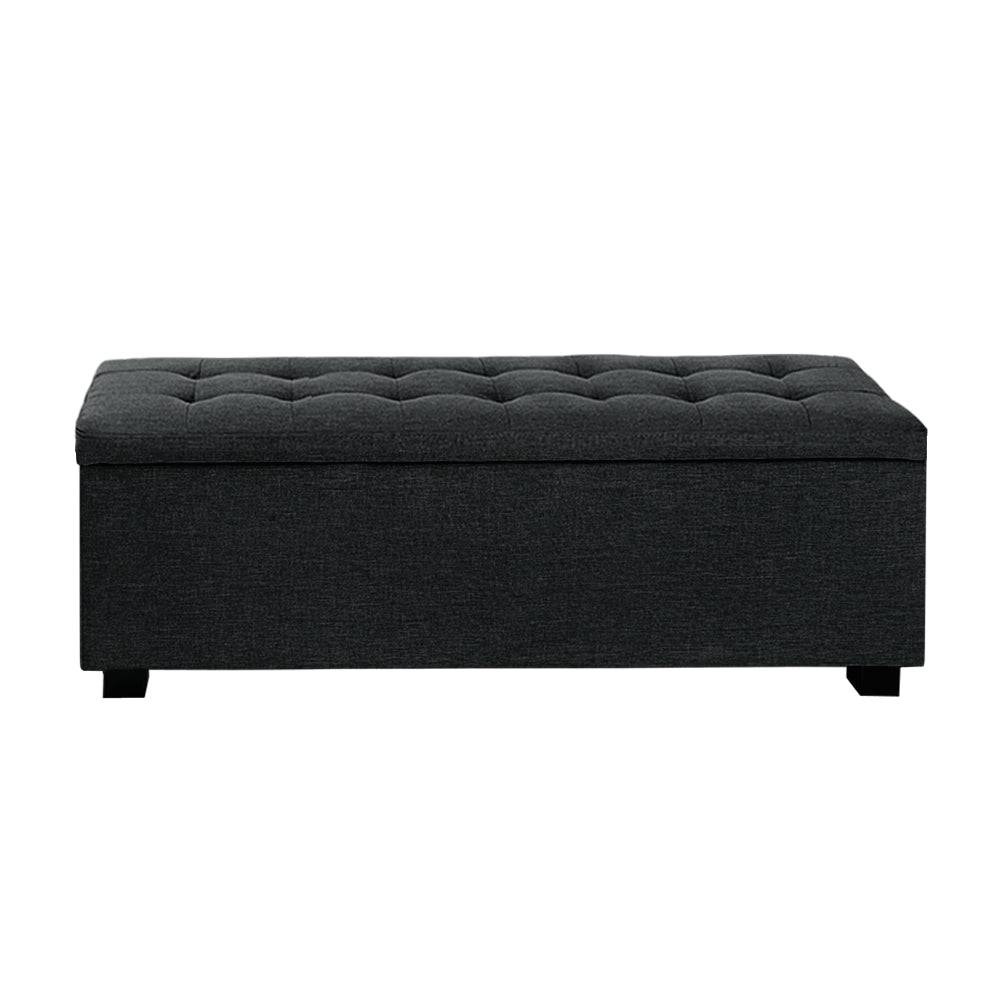 Artiss Storage Ottoman - Charcoal - STripleB 