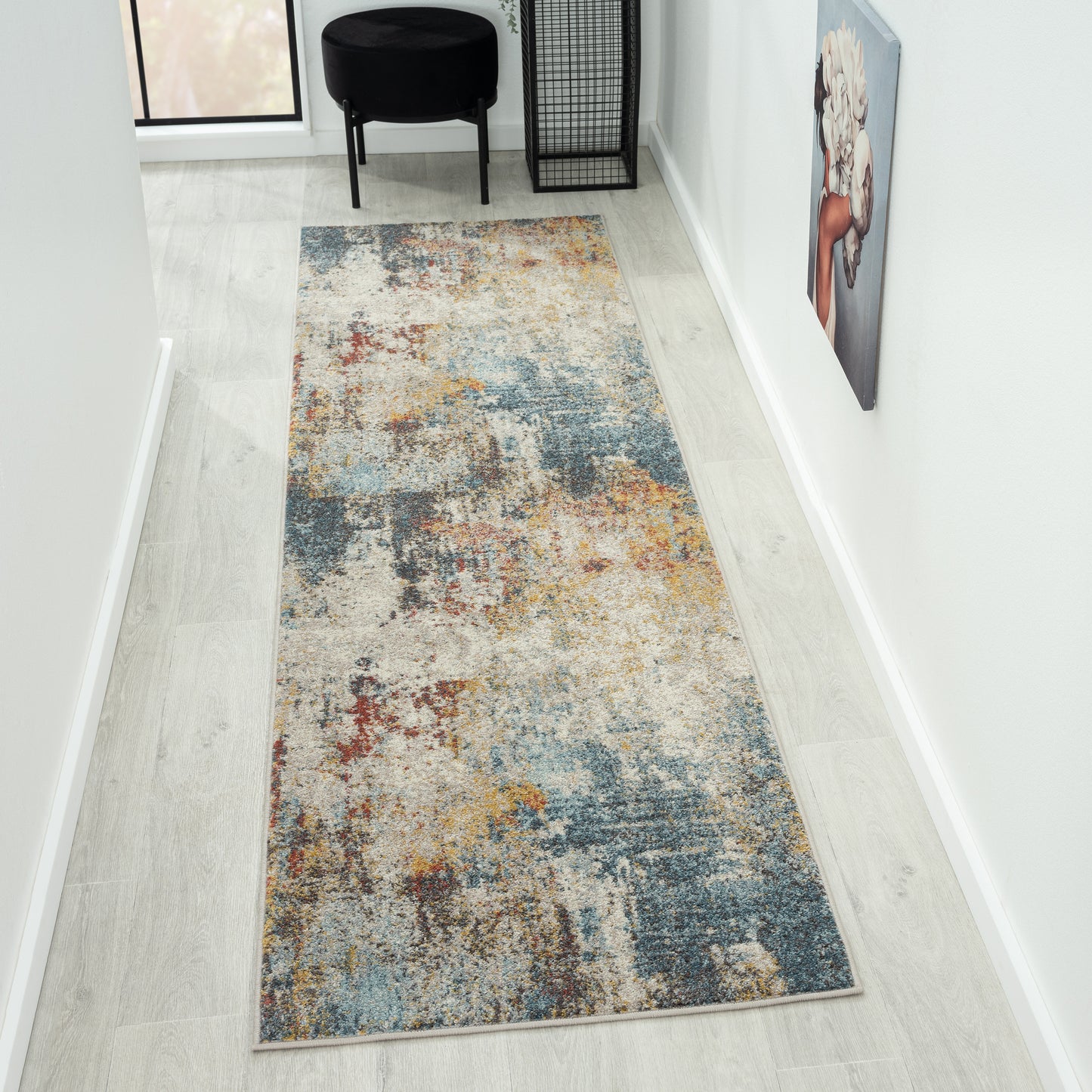 Oriental Multi Hues Rug - Multi - 80x300 - STripleB
