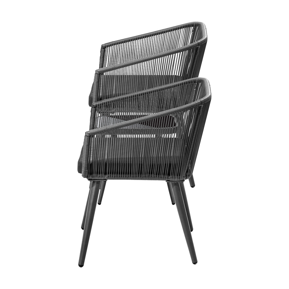 Outdoor Furniture Set with Chairs and Side Table 3pcs - STripleB