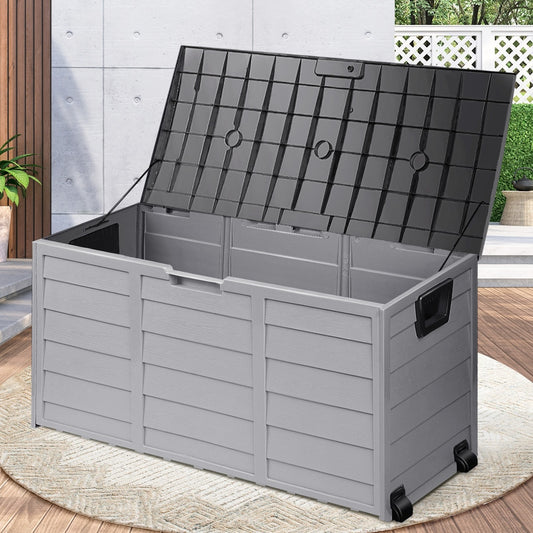 Outdoor Storage Box Lockable 290L Grey - STripleB