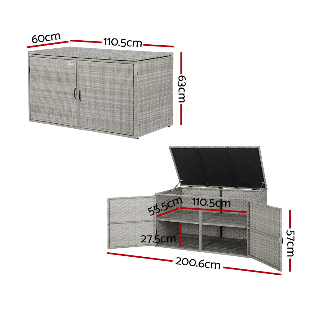 Outdoor Storage Cabinet - Wicker - STripleB