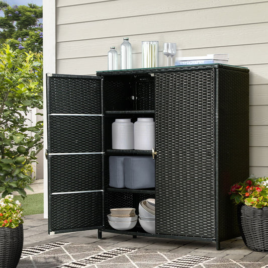 Outdoor Storage Cabinet - Wicker  - STripleB