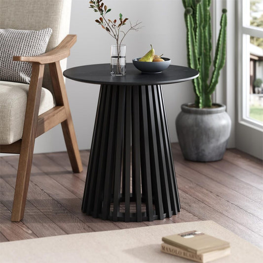 Palmer Charcoal Chic Side Table - STripleB 