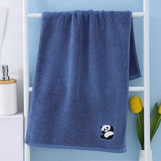2 Pcs Blue Panda Print Soft Cotton Hand Towel, Super Absorbent Mini Towels, 34x75cm - STripleB 