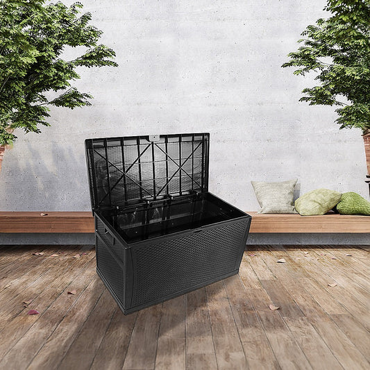 Patio Deck Box Outdoor Storage Plastic Bench Box 450 Litre - STripleB
