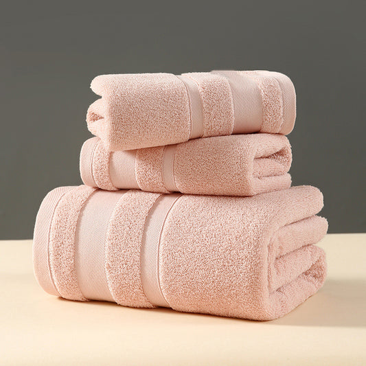 Pink - Luxury 3-Piece 100% Cotton Towel Set - STripleB