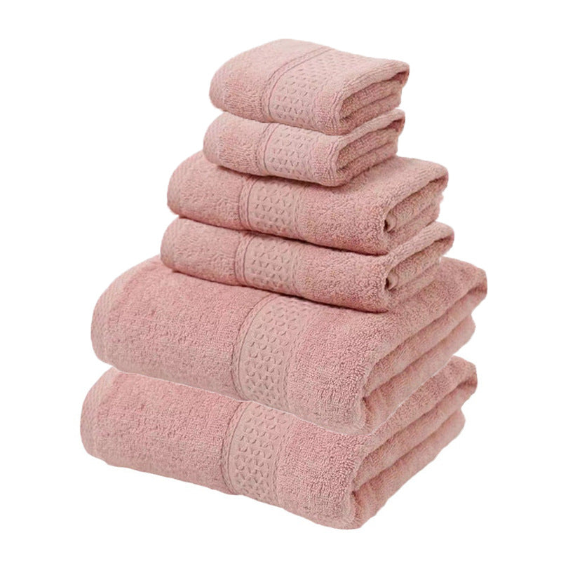 Pink - Luxury 6-Piece 100% Cotton Towel Set - STripleB