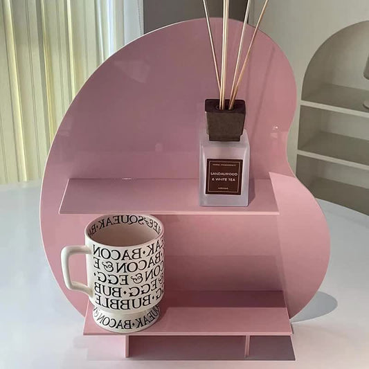 Pink Acrylic Display Shelf - (Cosmetics, Candles, and Decorative Items) - Small - STripleB
