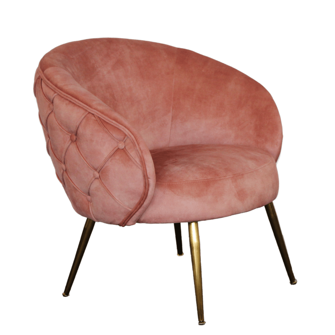 York Accent Chair - Diamond Tufted Deluxe Velvet -  STripleB 